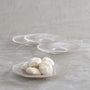 Pressed Clear Glass Medium Plates - Set of 4