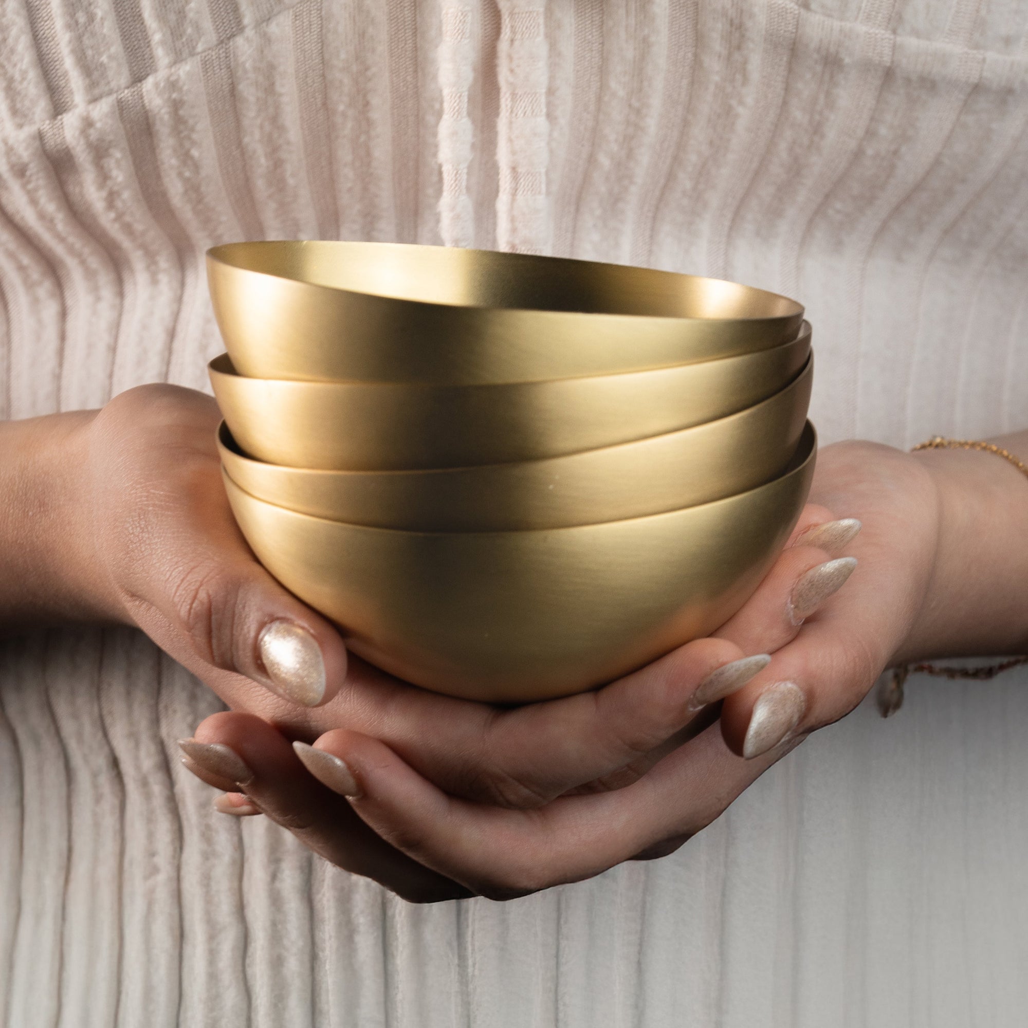 Artisan Brass Bowls Extra Small - Set of 4