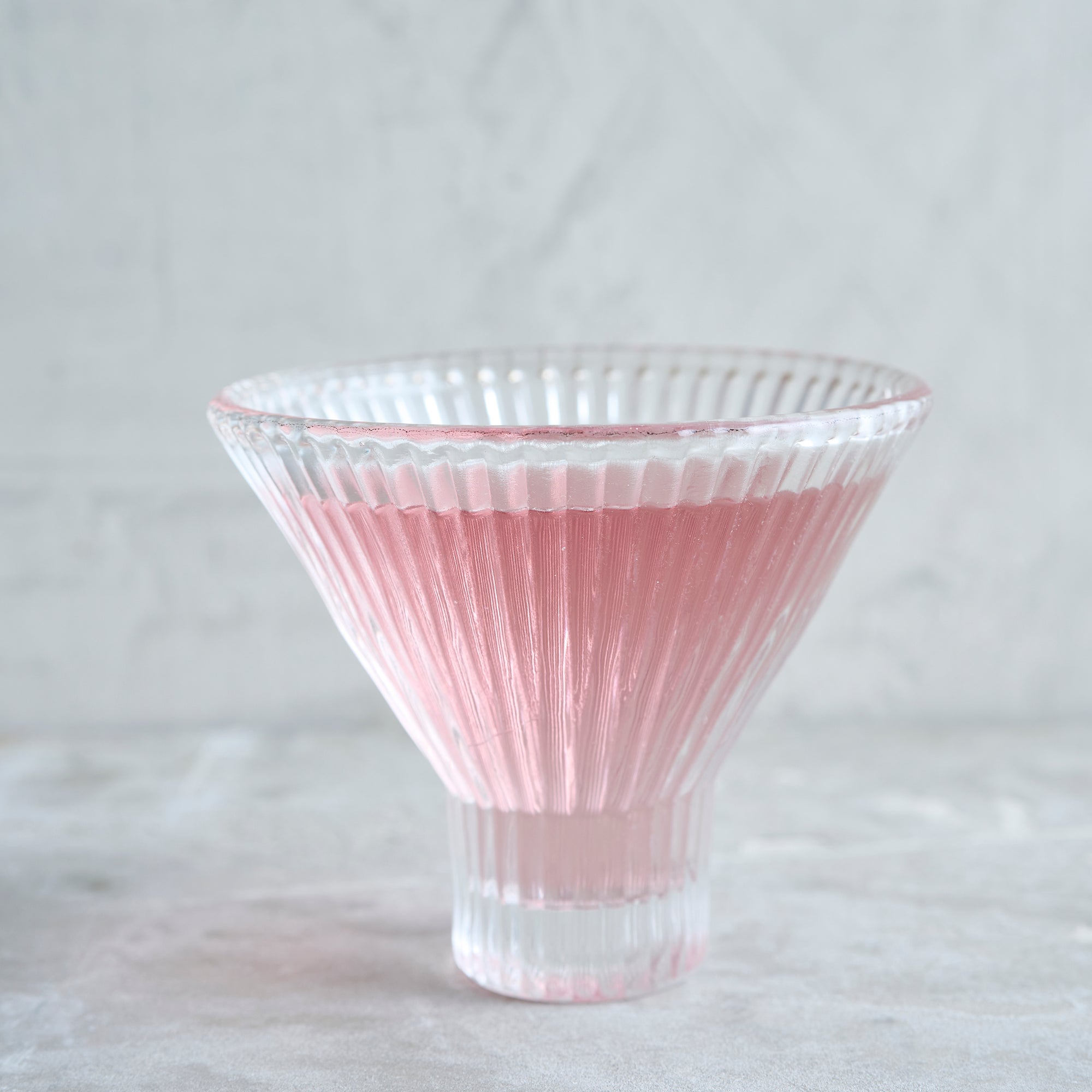 Pressed Clear Martini Glasses - Set of 4