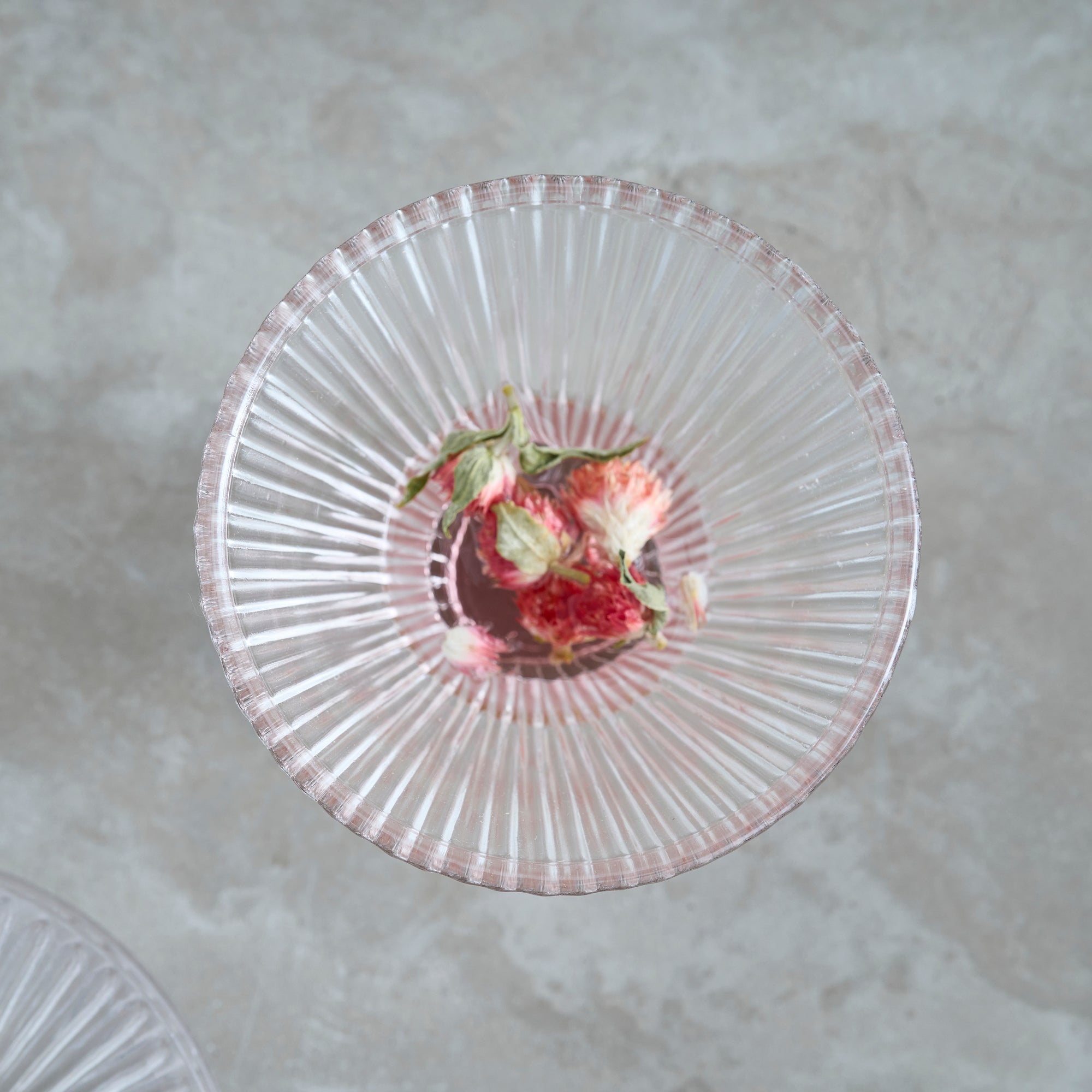 Pressed Clear Martini Glasses - Set of 4