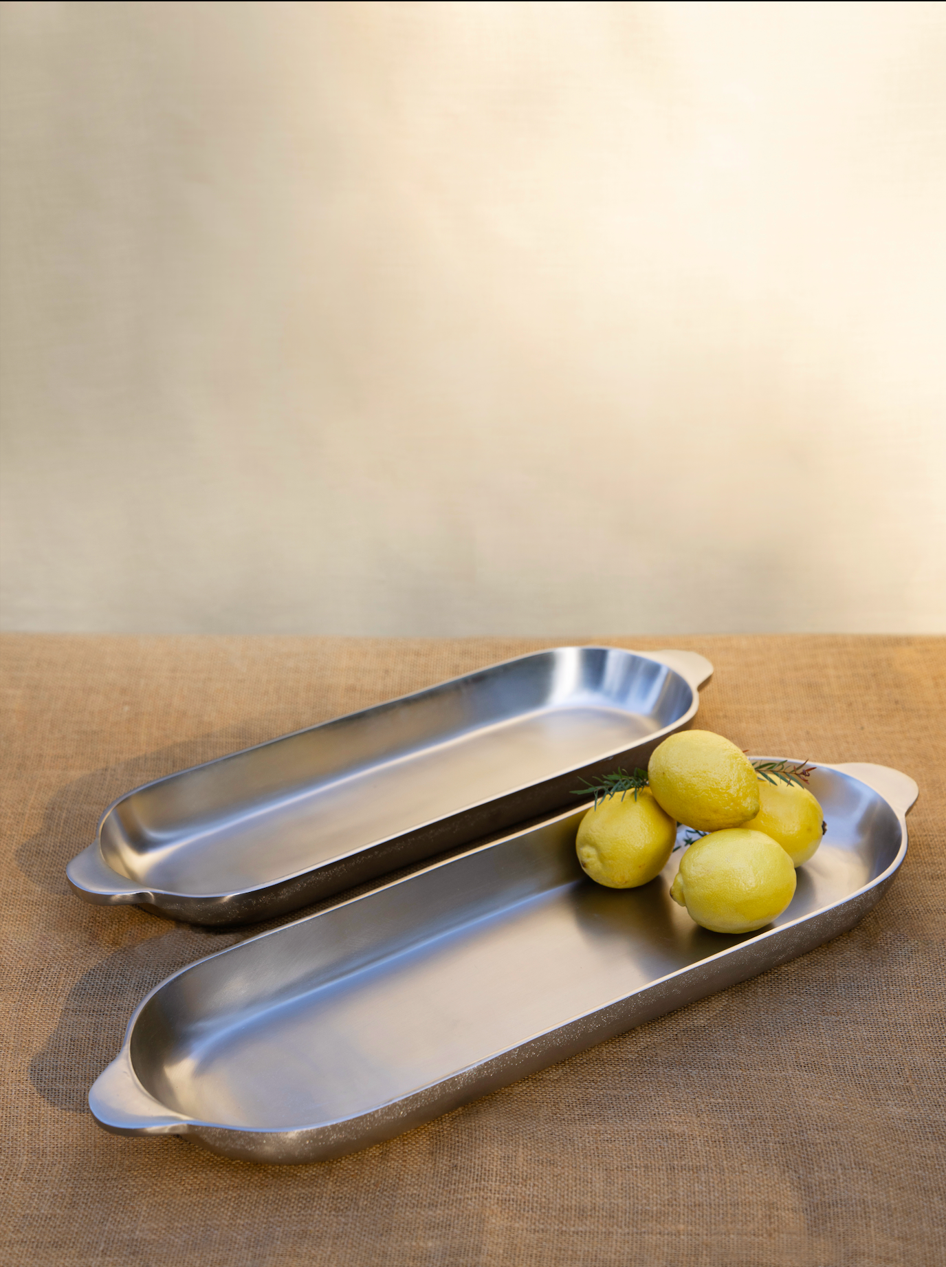 Stinson Nickel Long Trays - Set of 2