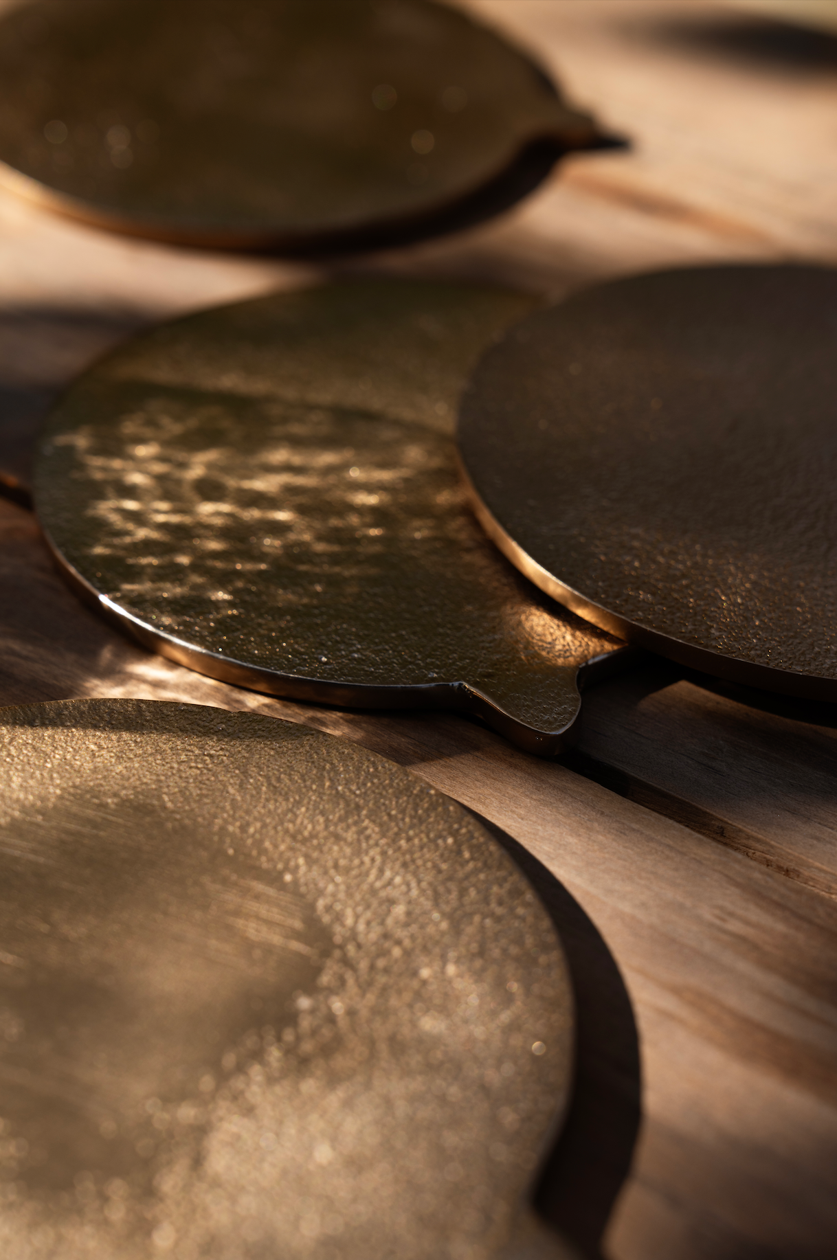 Stinson Antique Brass Coasters - Set of 6