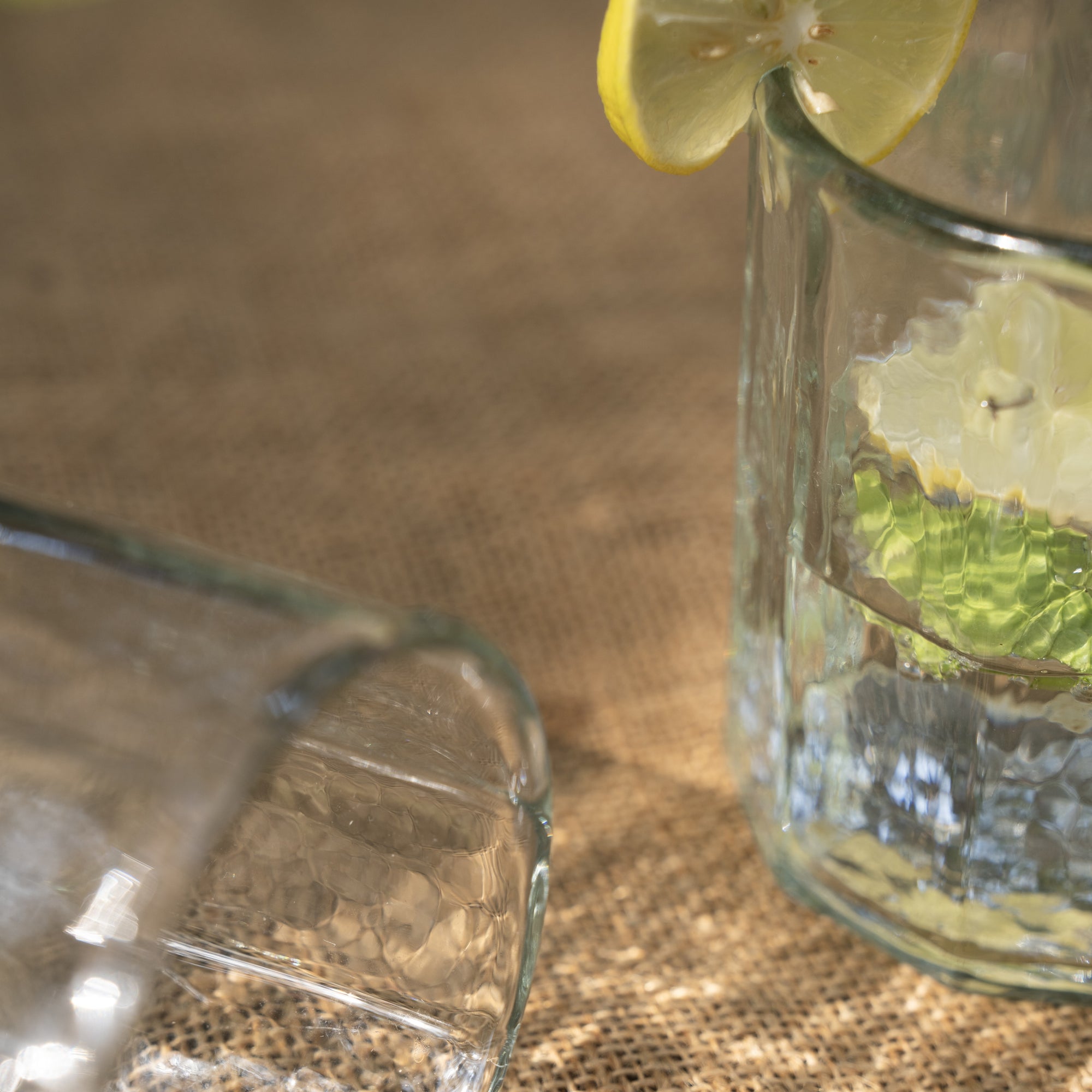 Pebbled Edge Short Glass - Set of 4