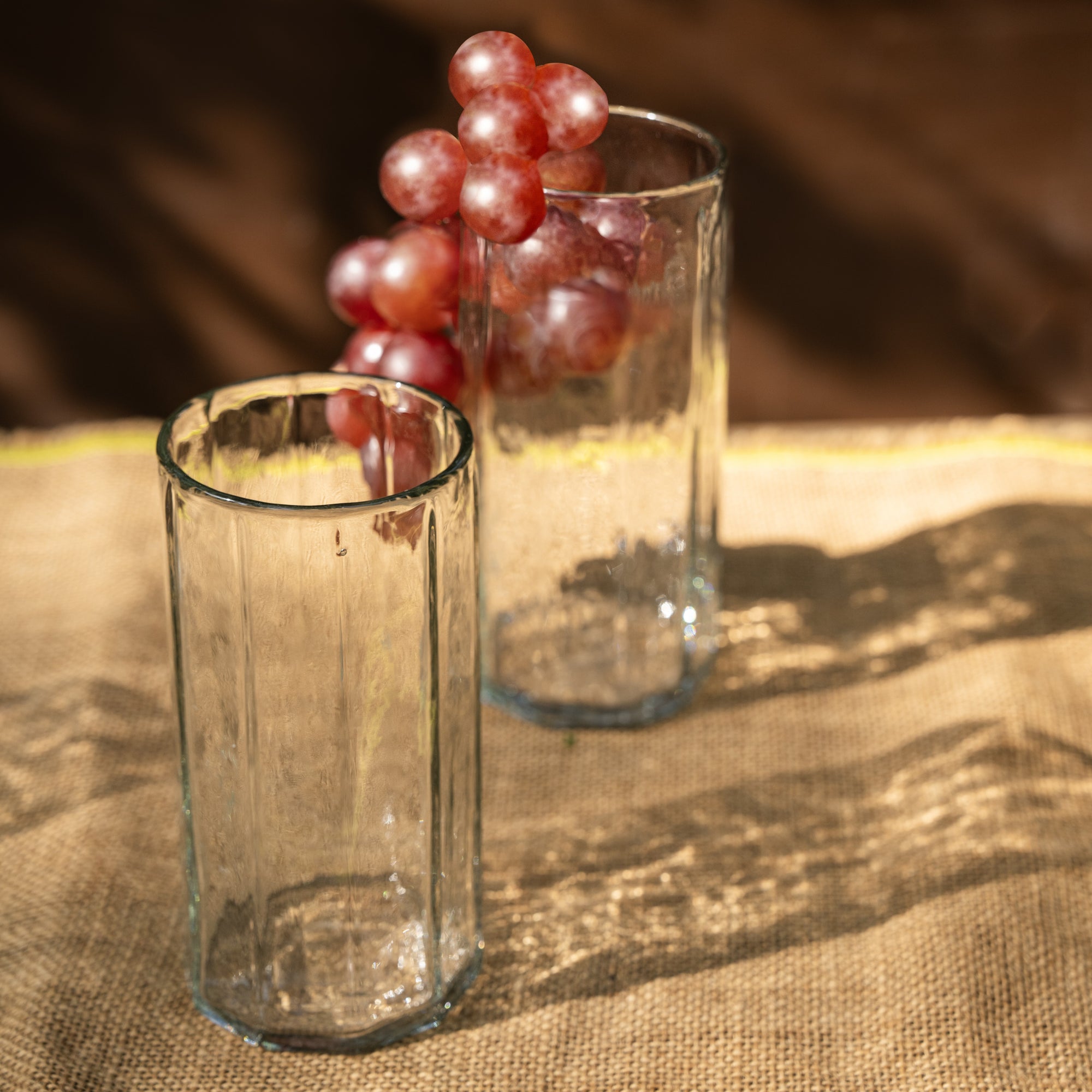Pebbled Edge Tall Glass - Set of 4