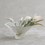 Pressed Clear Glass Low Bowl