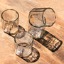 Pebbled Edge Short Glass - Set of 4