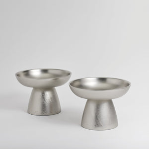 Nickel Small Pedestals Set of 2